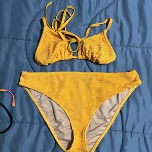 Yellow swimsuit